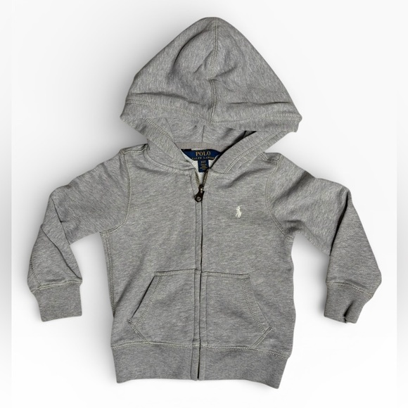 Polo Ralph Lauren Other - Polo Ralph Lauren Boys Toddler Zip Hoodie 2T Gray Pony Logo Preppy Classic Cozy